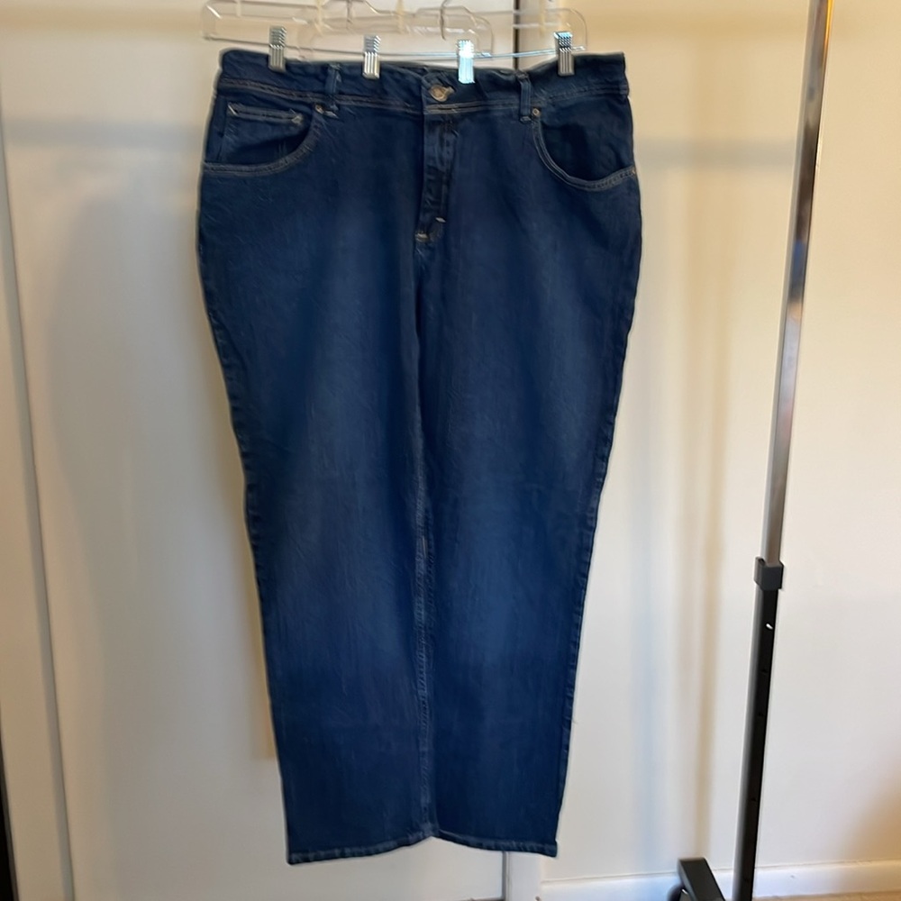 Lee Riders- plus size 22W M Straight dark wash jeans. EUC.